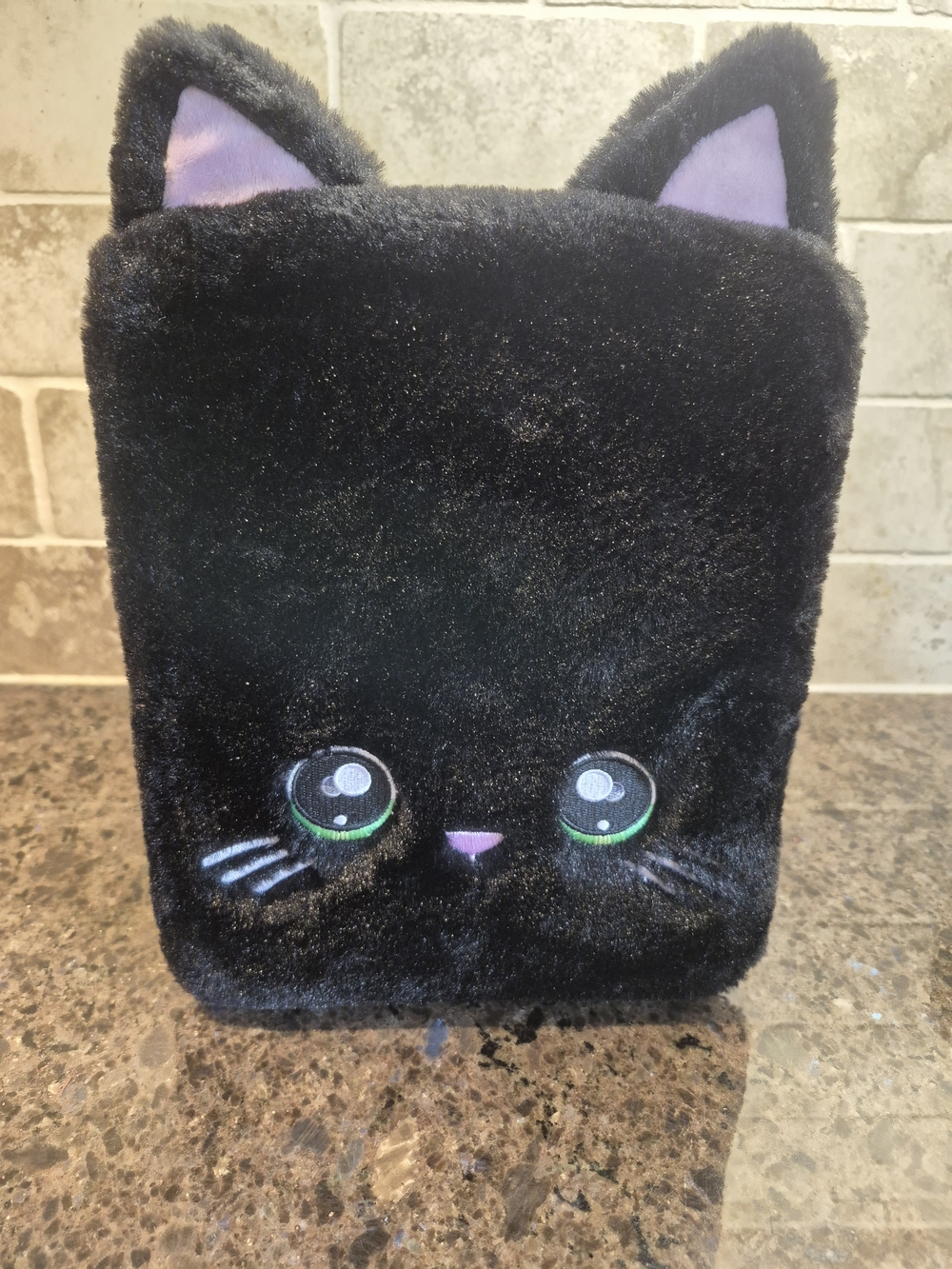 Black Cat Plush Furry Backpack Bag No Doll Na Na Na Halloween EUC